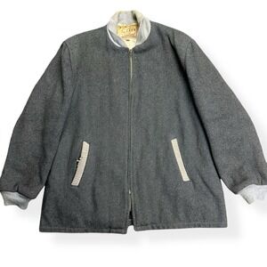 Vintage Lakeland Clicker Jacket Mens 44 Green Plaid Wool Car Coat 50s 60s Talon